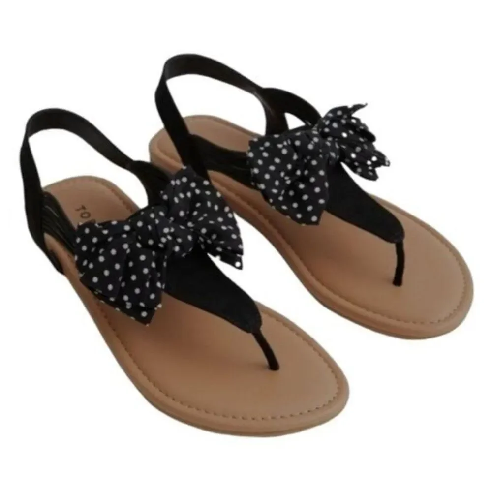 Torrid Sandals Shoes Flats Flip Flops Shoes BOW T STRAP Women's WOMAN'S 12WW